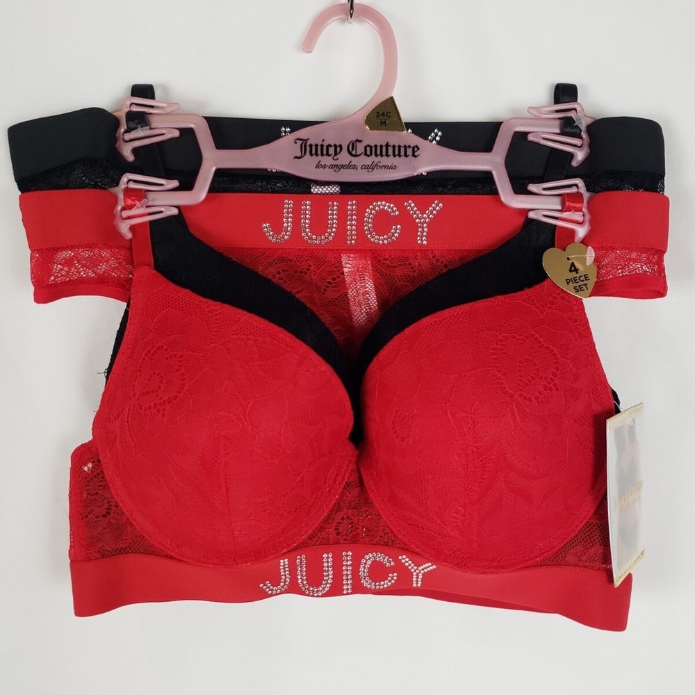 Juicy Couture Red Bra and Panty Set